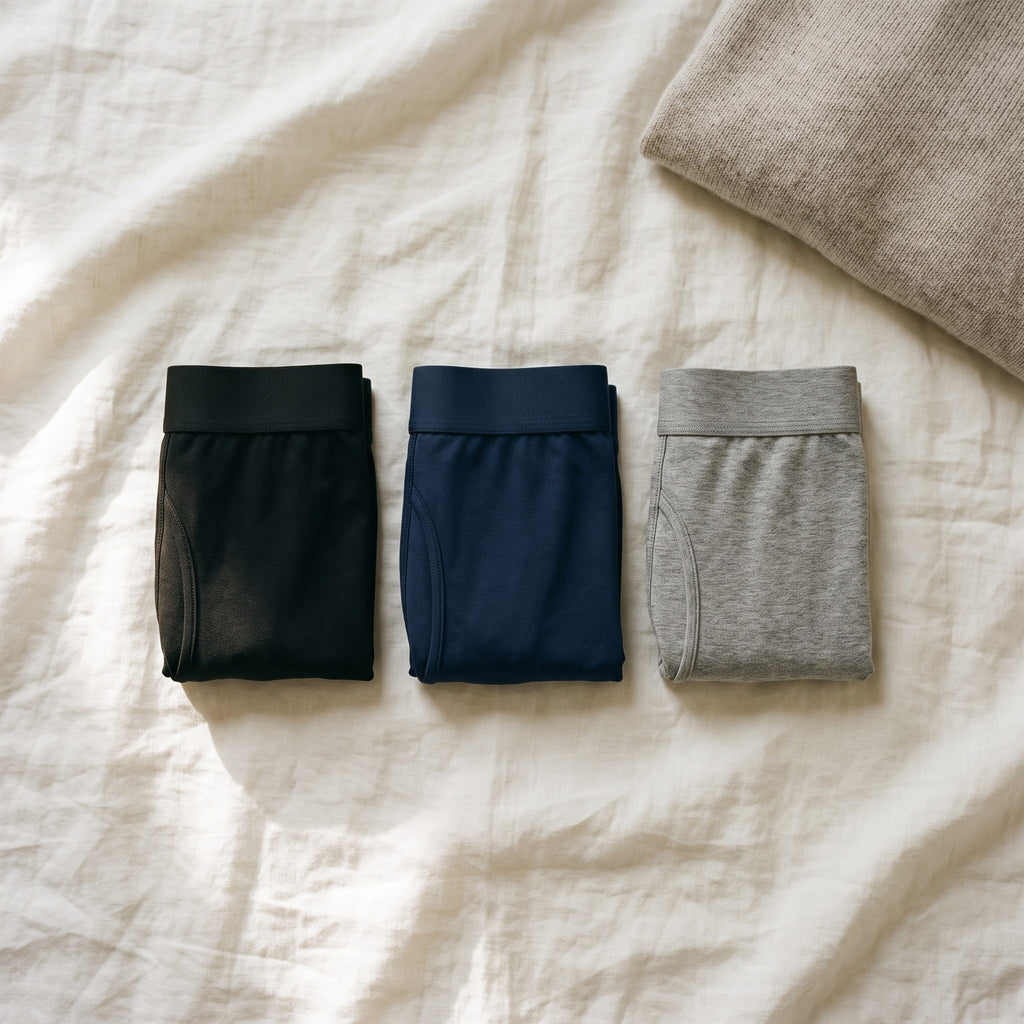 Boxer LUIDRY™ nei tre colori: nero, blu navy e grigio