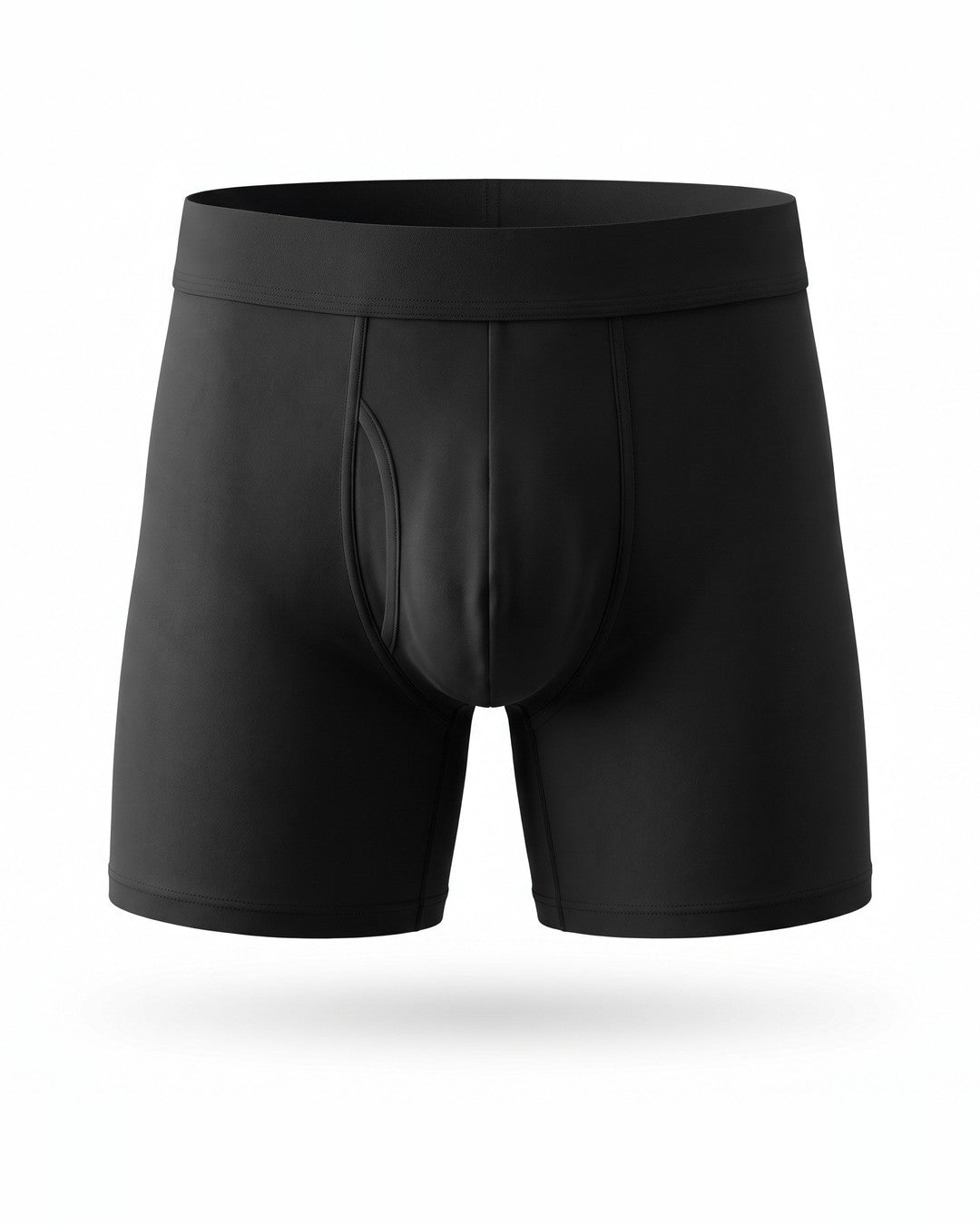 Boxer assorbente LUIDRY™ nero, su fondo bianco