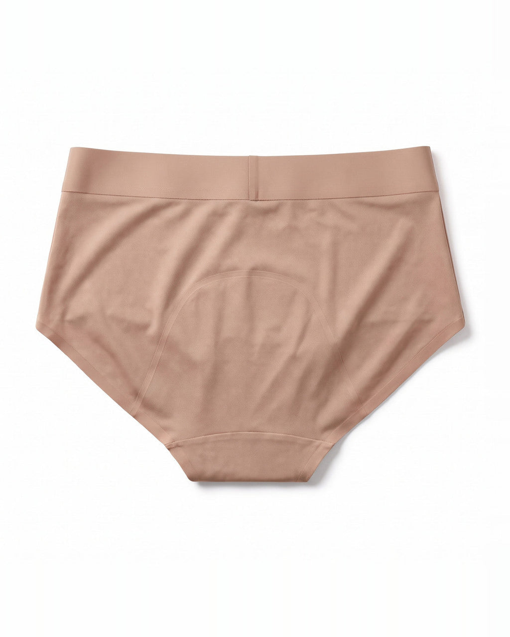 Slip assorbente LEIDRY™ Notte beige a vita alta, su fondo bianco
