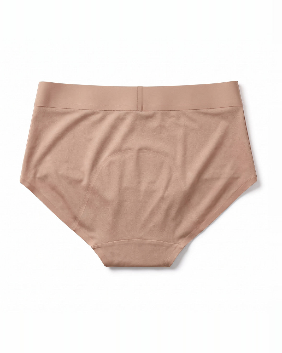 Slip assorbente LEIDRY™ Notte beige a vita alta, su fondo bianco